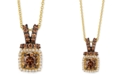 Le Vian Chocolatier&reg; Diamond Halo 18" Pendant Necklace (3/4 ct. t.w.) in 14k Gold